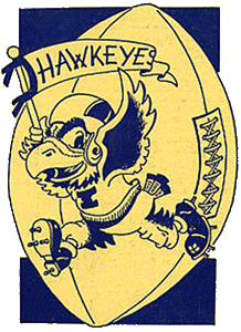 Iowa Hawkeyes 1953-1961 Primary Logo iron on paper